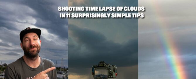 An image of Scott Herder pointing towards the background as a cover image for Shooting Time Lapse of Clouds in 11 Surprisingly Simple Tips