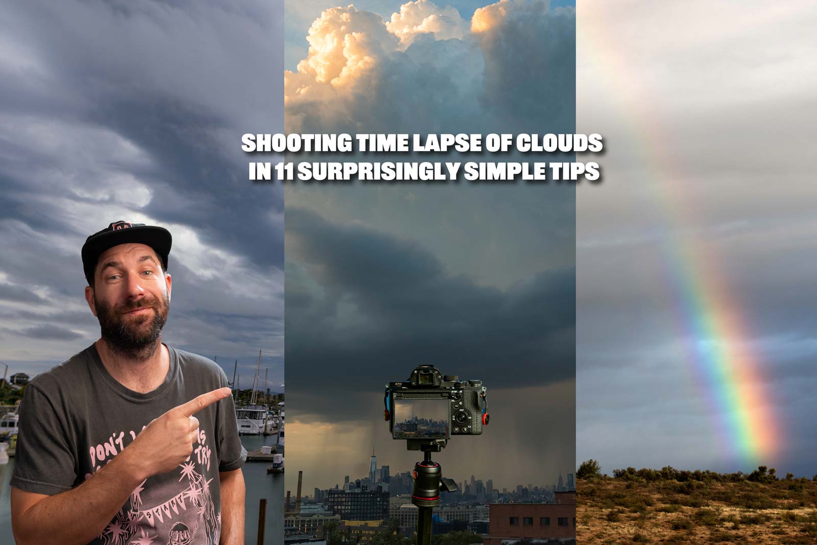 An image of Scott Herder pointing towards the background as a cover image for Shooting Time Lapse of Clouds in 11 Surprisingly Simple Tips